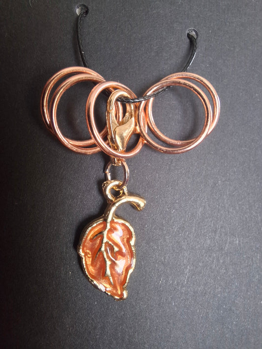 Löv, ljus orange