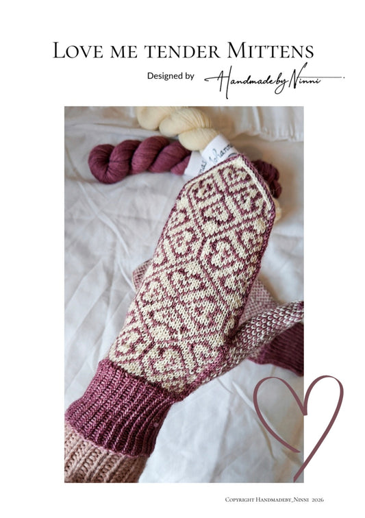 Love me tender mittens, print.